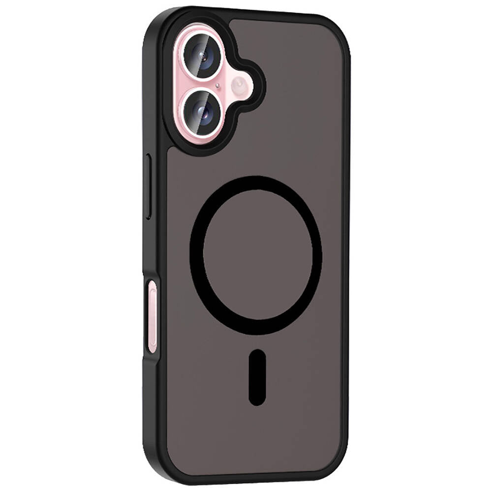 iPhone 16 Kılıf M-safe Şarj Özellikli Mat Arka Yüzey Zore Sio Kılıf
