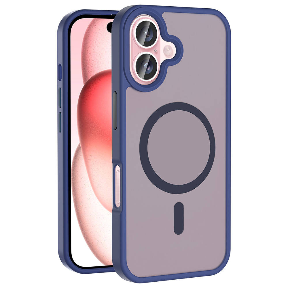 iPhone 16 Kılıf M-safe Şarj Özellikli Mat Arka Yüzey Zore Sio Kılıf