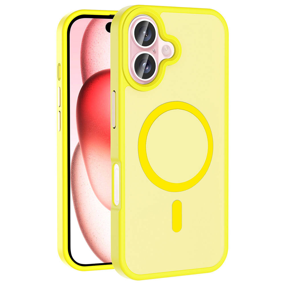 iPhone 16 Kılıf M-safe Şarj Özellikli Mat Arka Yüzey Zore Sio Kılıf