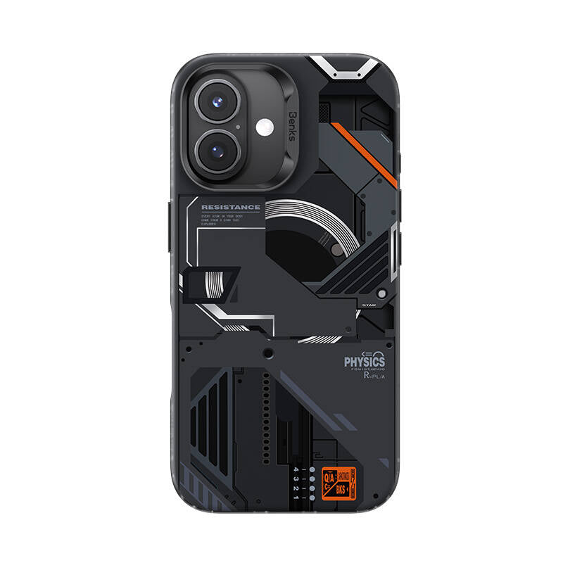 iPhone 16 Kılıf M-safe Şarj Özellikli Mekanik Tasarımlı Benks Perspective Serisi Kılıf