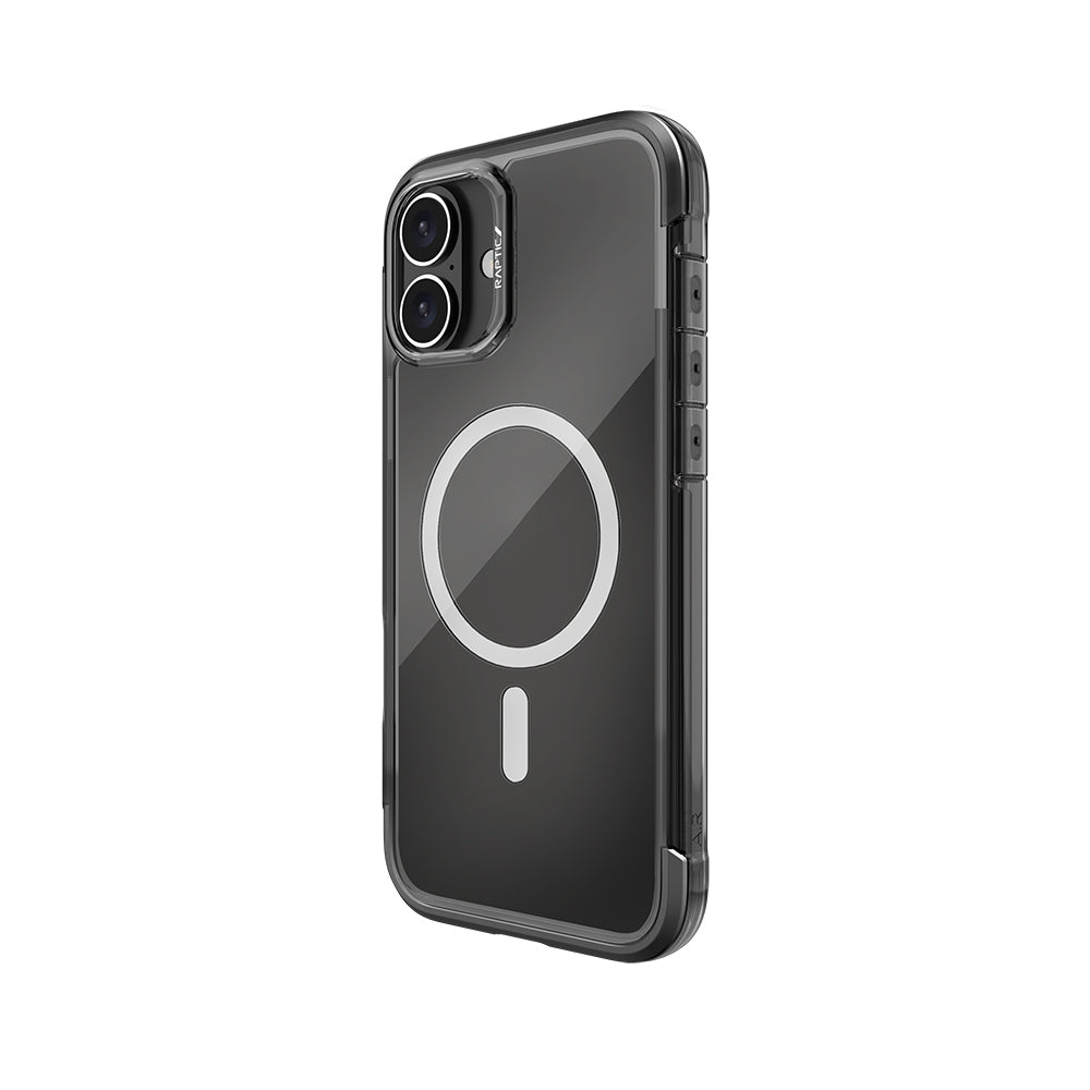 iPhone 16 Kılıf M-safe Şarj Özellikli Raptic Air Serisi Airbag Tasarımlı Metal Köşelikli Şeffaf Kılıf