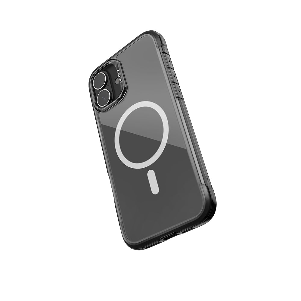 iPhone 16 Kılıf M-safe Şarj Özellikli Raptic Air Serisi Airbag Tasarımlı Metal Köşelikli Şeffaf Kılıf