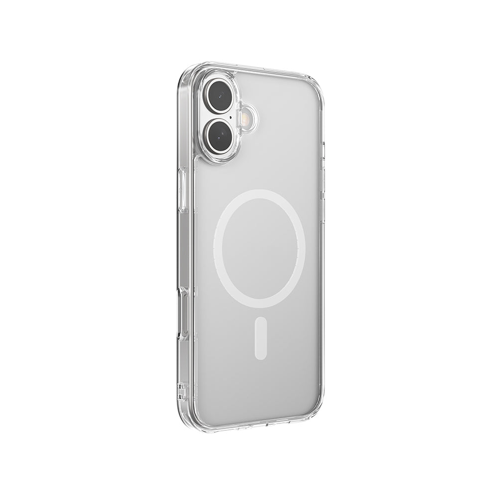 iPhone 16 Kılıf M-safe Şarj Özellikli Raptic Crystal M-safe Serisi Şeffaf Kılıf
