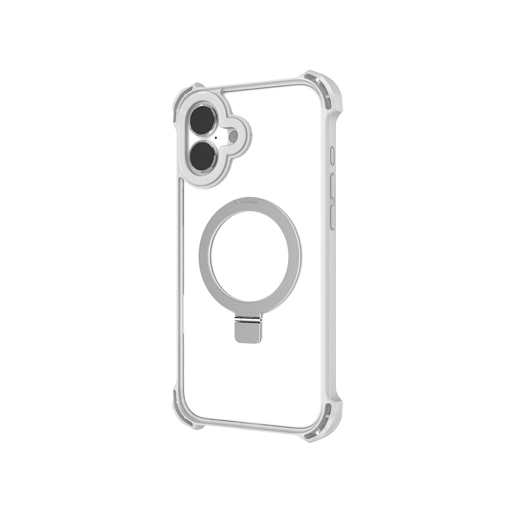 iPhone 16 Kılıf M-safe Şarj Özellikli Raptic Dual Serisi Şeffaf Standlı Kılıf