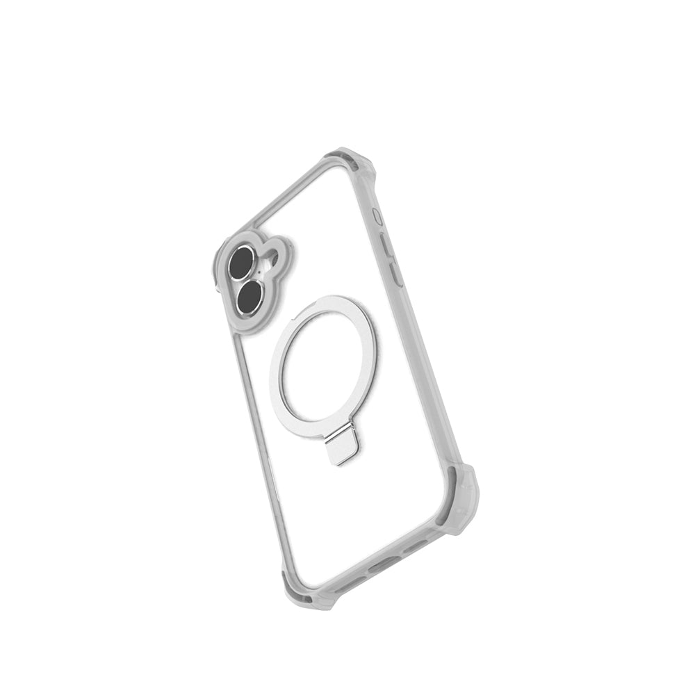 iPhone 16 Kılıf M-safe Şarj Özellikli Raptic Dual Serisi Şeffaf Standlı Kılıf