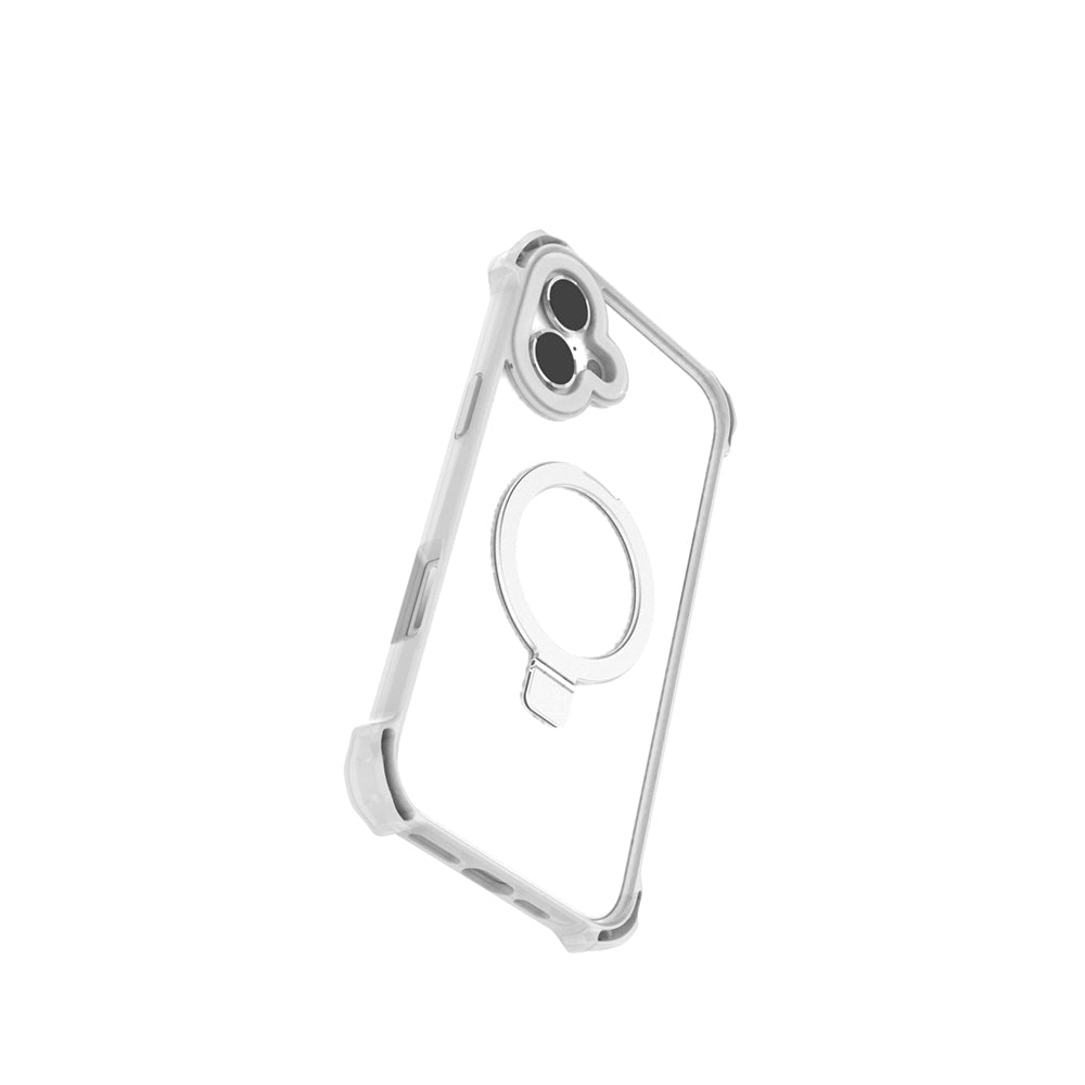 iPhone 16 Kılıf M-safe Şarj Özellikli Raptic Dual Serisi Şeffaf Standlı Kılıf