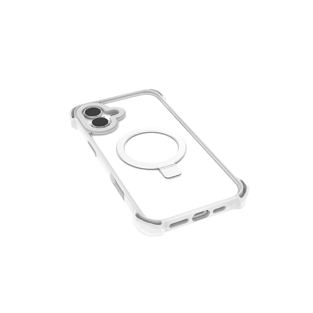 iPhone 16 Kılıf M-safe Şarj Özellikli Raptic Dual Serisi Şeffaf Standlı Kılıf