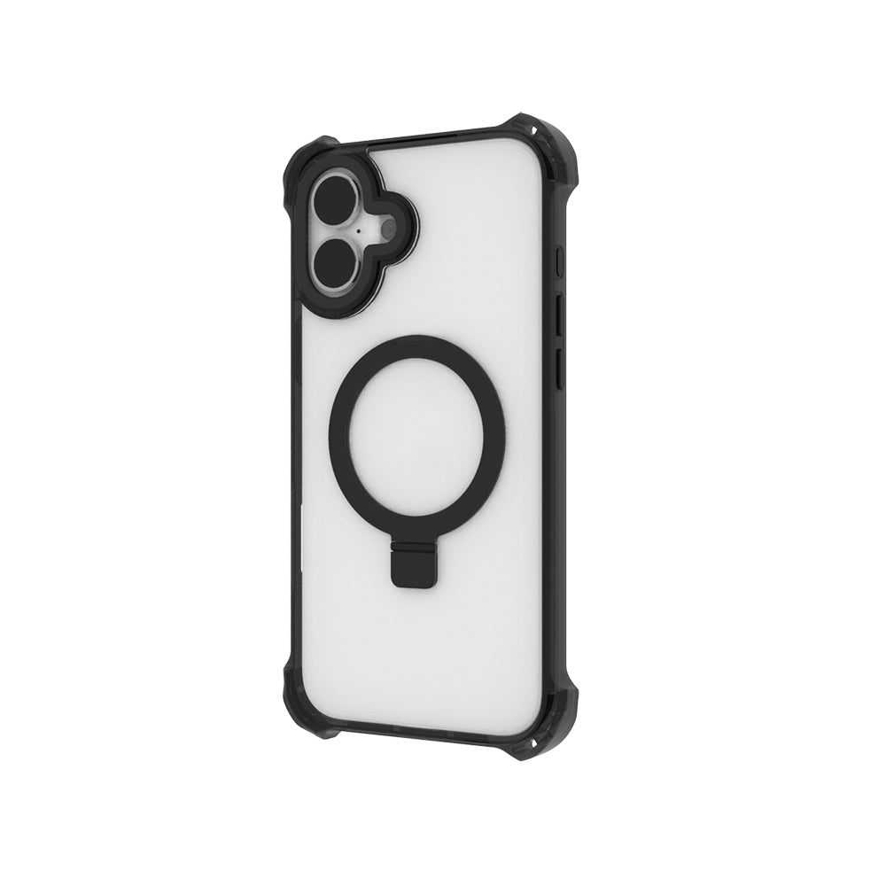 iPhone 16 Kılıf M-safe Şarj Özellikli Raptic Dual Serisi Şeffaf Standlı Kılıf