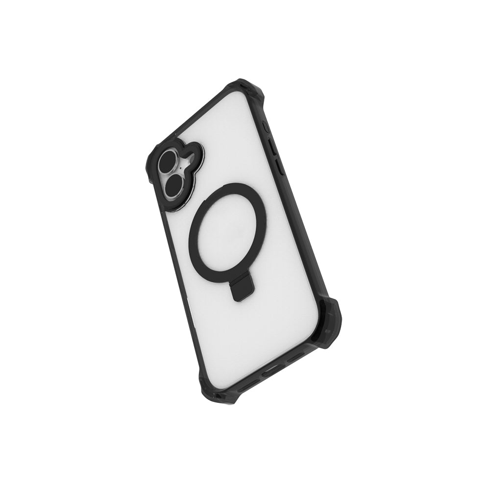 iPhone 16 Kılıf M-safe Şarj Özellikli Raptic Dual Serisi Şeffaf Standlı Kılıf