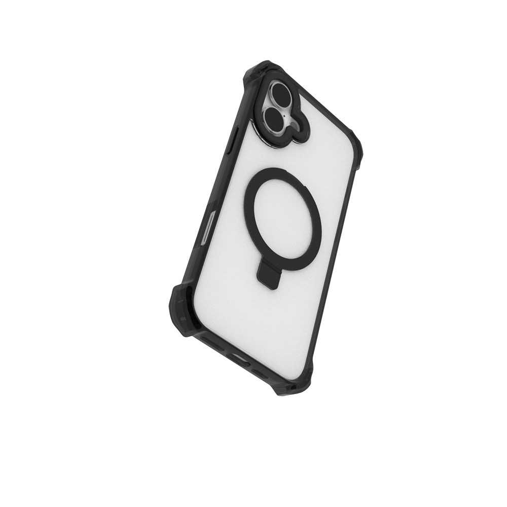 iPhone 16 Kılıf M-safe Şarj Özellikli Raptic Dual Serisi Şeffaf Standlı Kılıf