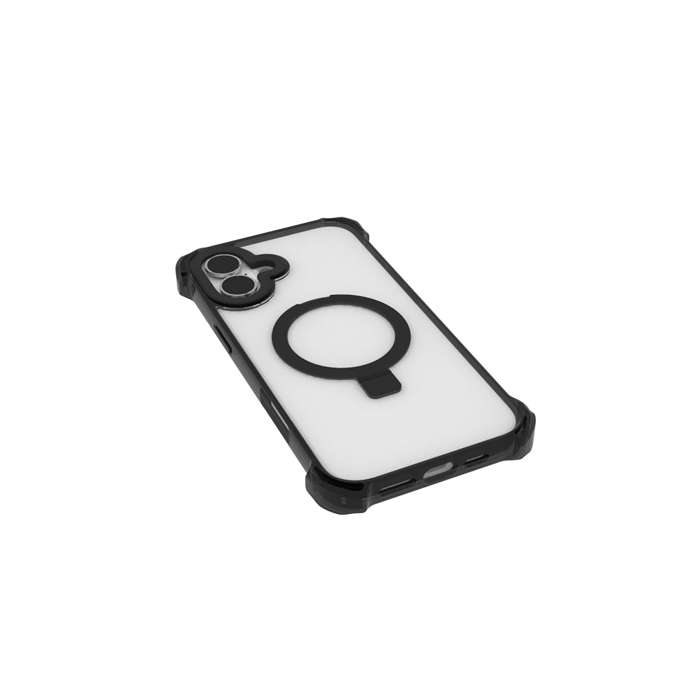 iPhone 16 Kılıf M-safe Şarj Özellikli Raptic Dual Serisi Şeffaf Standlı Kılıf