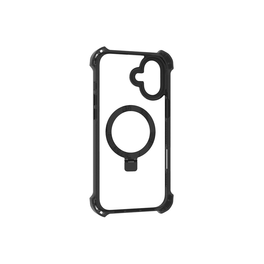 iPhone 16 Kılıf M-safe Şarj Özellikli Raptic Dual Serisi Şeffaf Standlı Kılıf