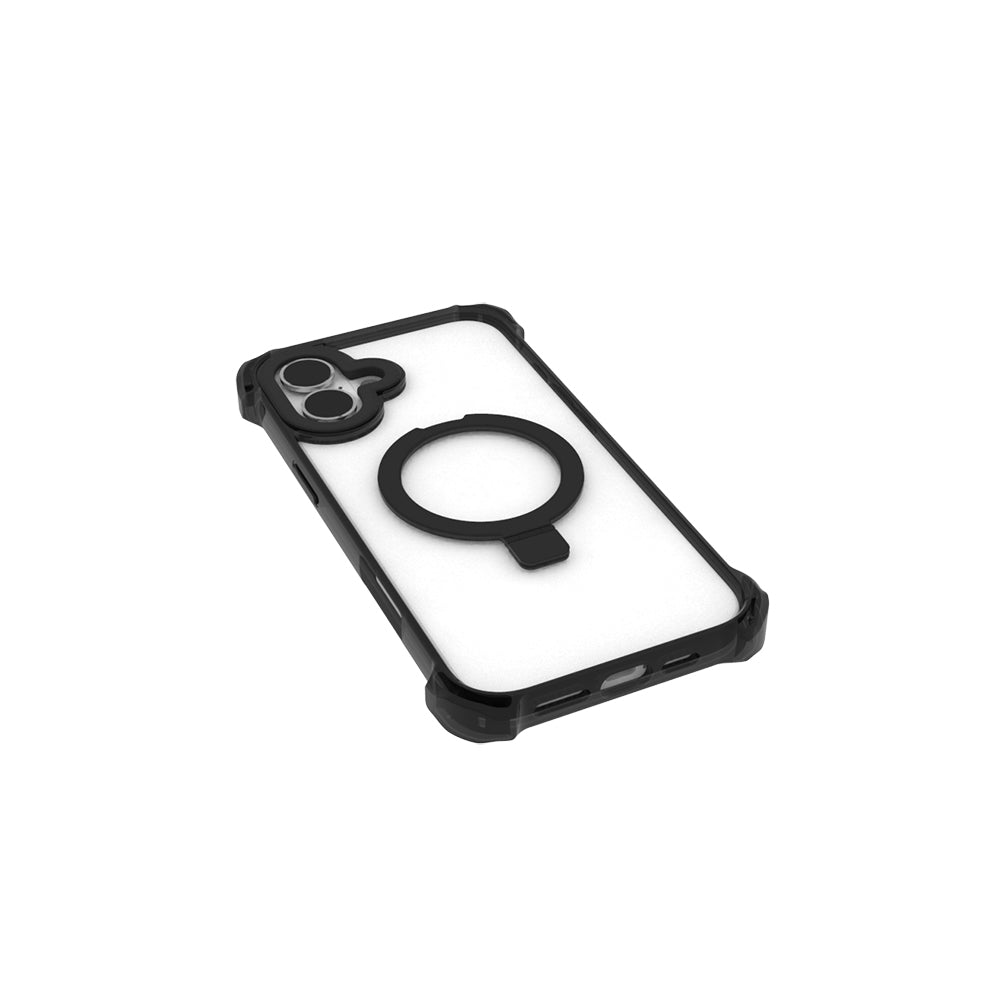 iPhone 16 Kılıf M-safe Şarj Özellikli Raptic Dual Serisi Şeffaf Standlı Kılıf