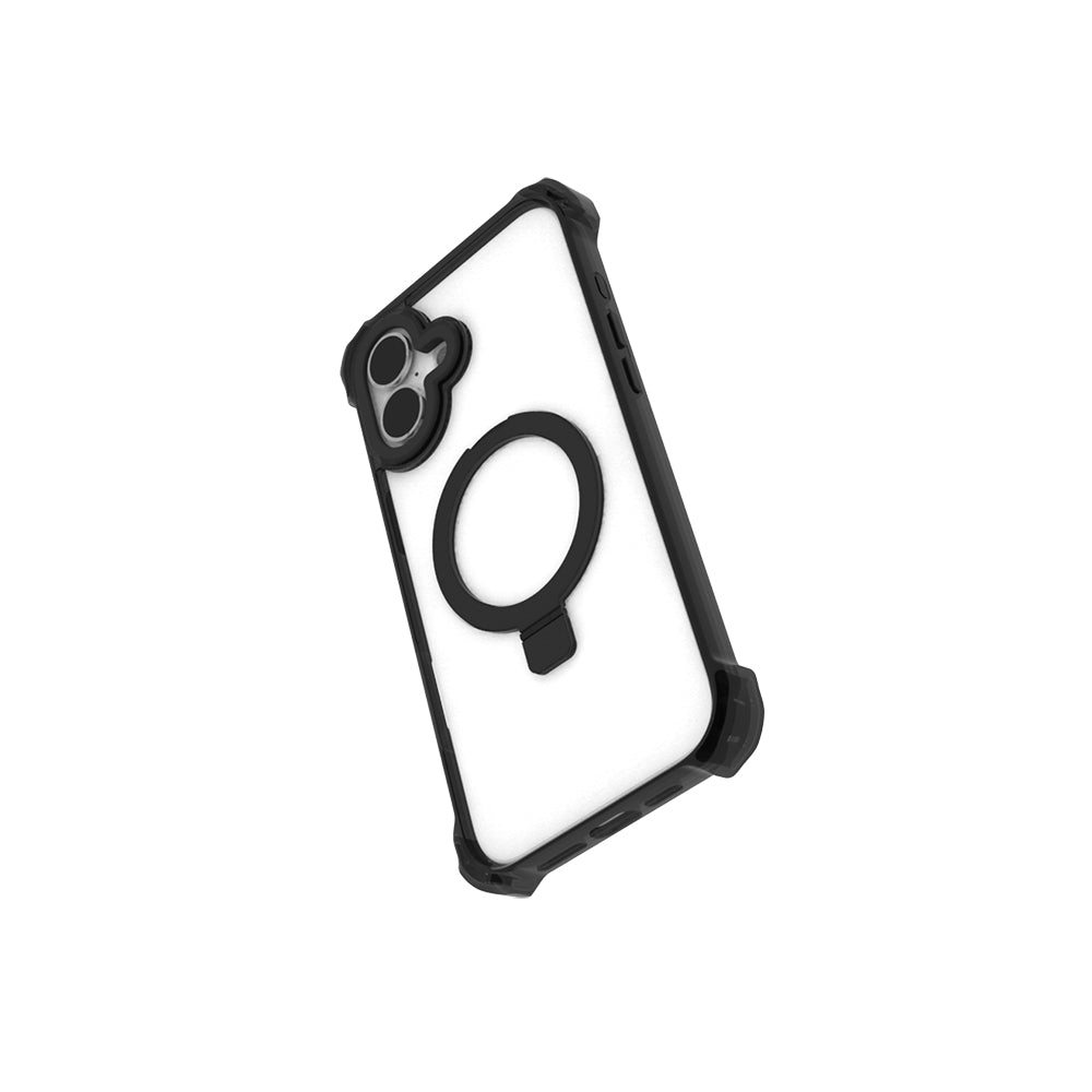 iPhone 16 Kılıf M-safe Şarj Özellikli Raptic Dual Serisi Şeffaf Standlı Kılıf