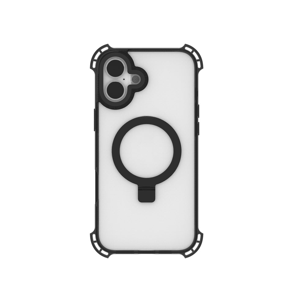 iPhone 16 Kılıf M-safe Şarj Özellikli Raptic Dual Serisi Şeffaf Standlı Kılıf