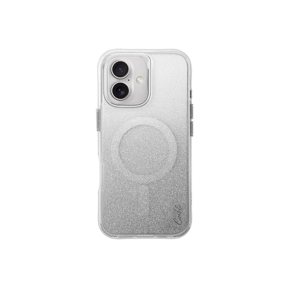 iPhone 16 Kılıf M-safe Şarj Özellikli Simli Arka Yüzey Askı Aparatlı Coehl Lumino Kılıf