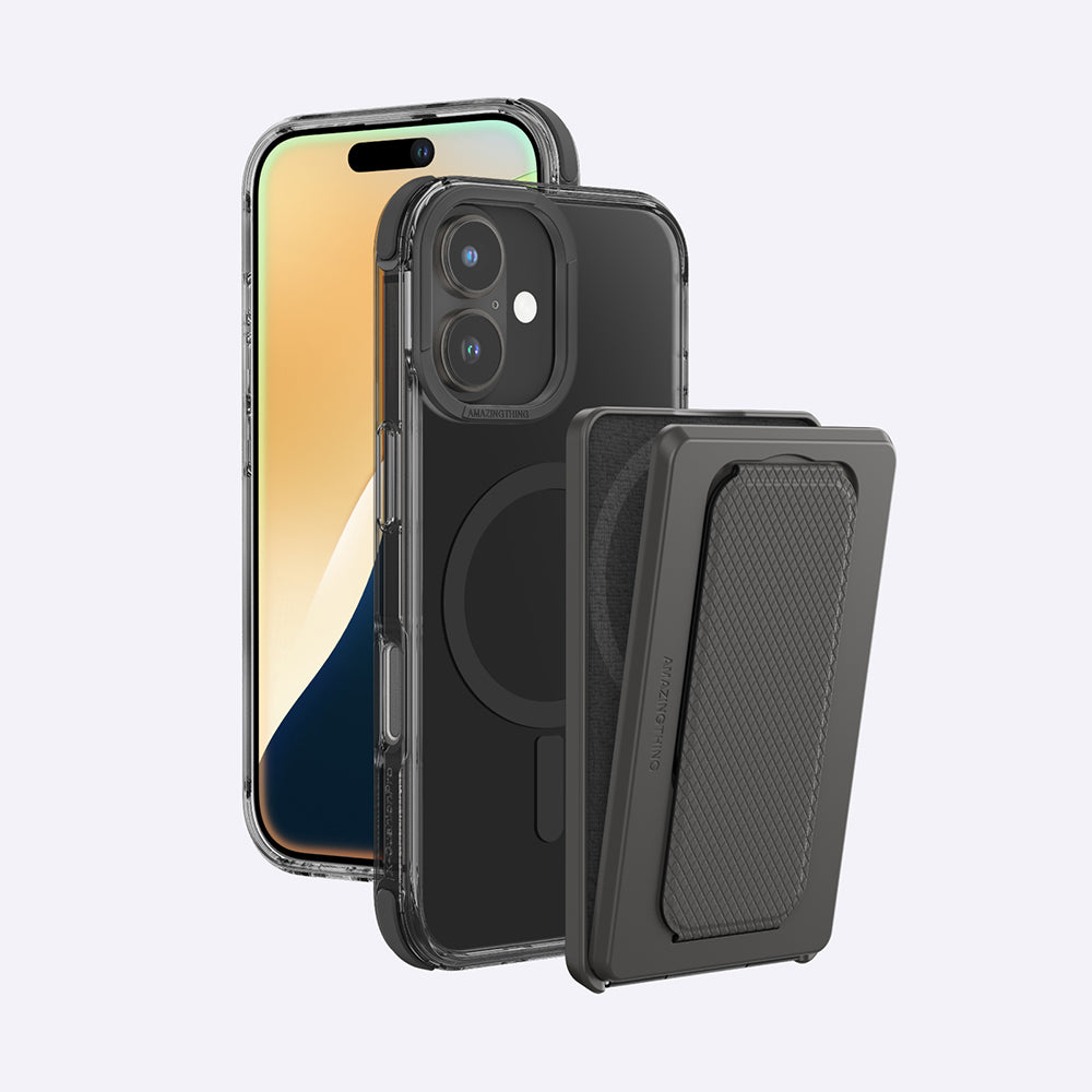 iPhone 16 Kılıf M-safe Şarj Özellikli Standlı Set Amazingthing Omni Adventure Serisi Kılıf