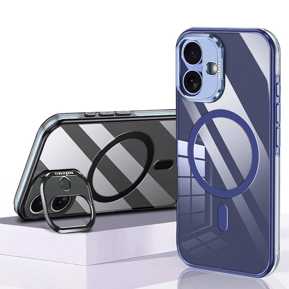 iPhone 16 Kılıf M-safe Şarj Özellikli Wlons Standlı Efsane Kılıf