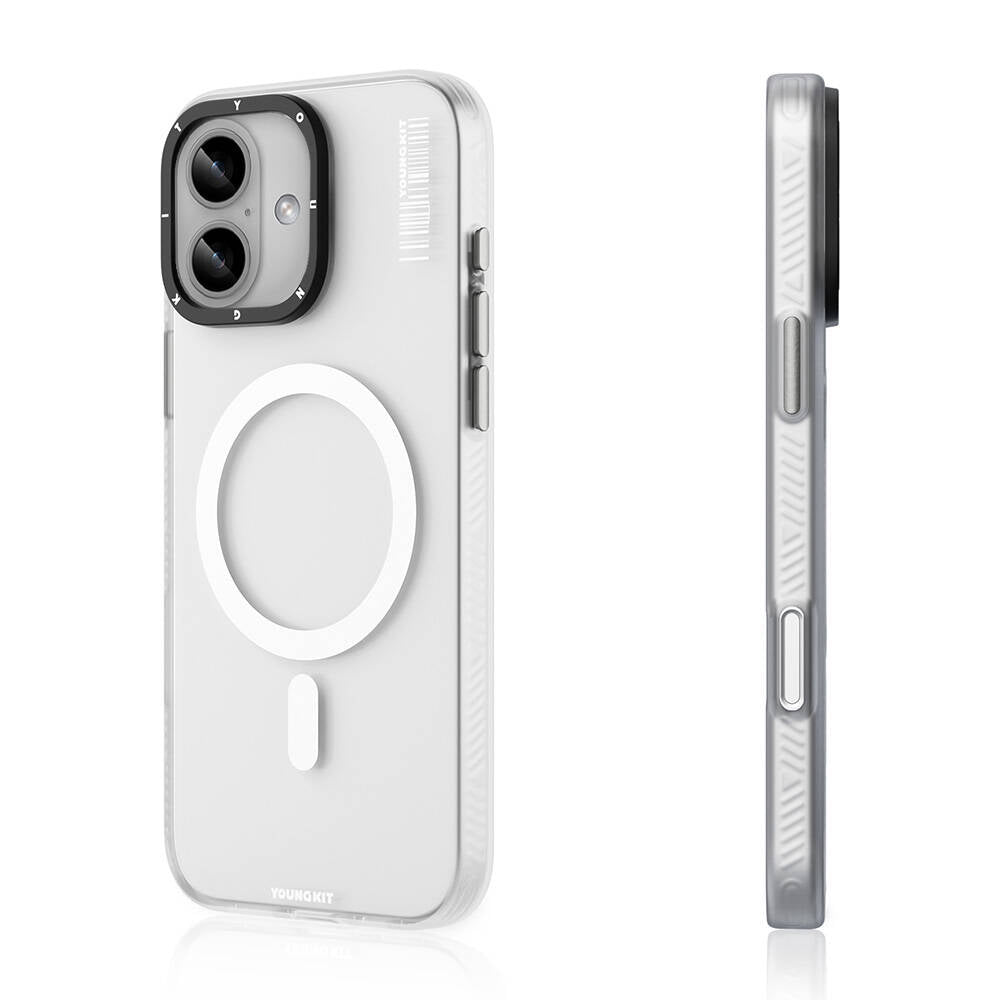 iPhone 16 Kılıf M-safe Şarj Özellikli Youngkit Hidden Sand Serisi Kılıf