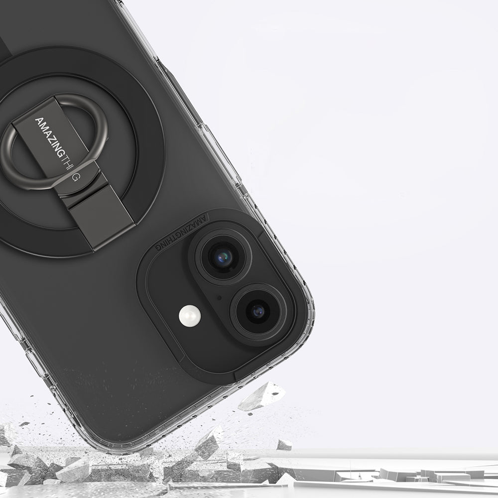 iPhone 16 Kılıf M-safe Şarj Özellikli Yüzük Standlı Amazingthing Titan Pro Serisi Kılıf