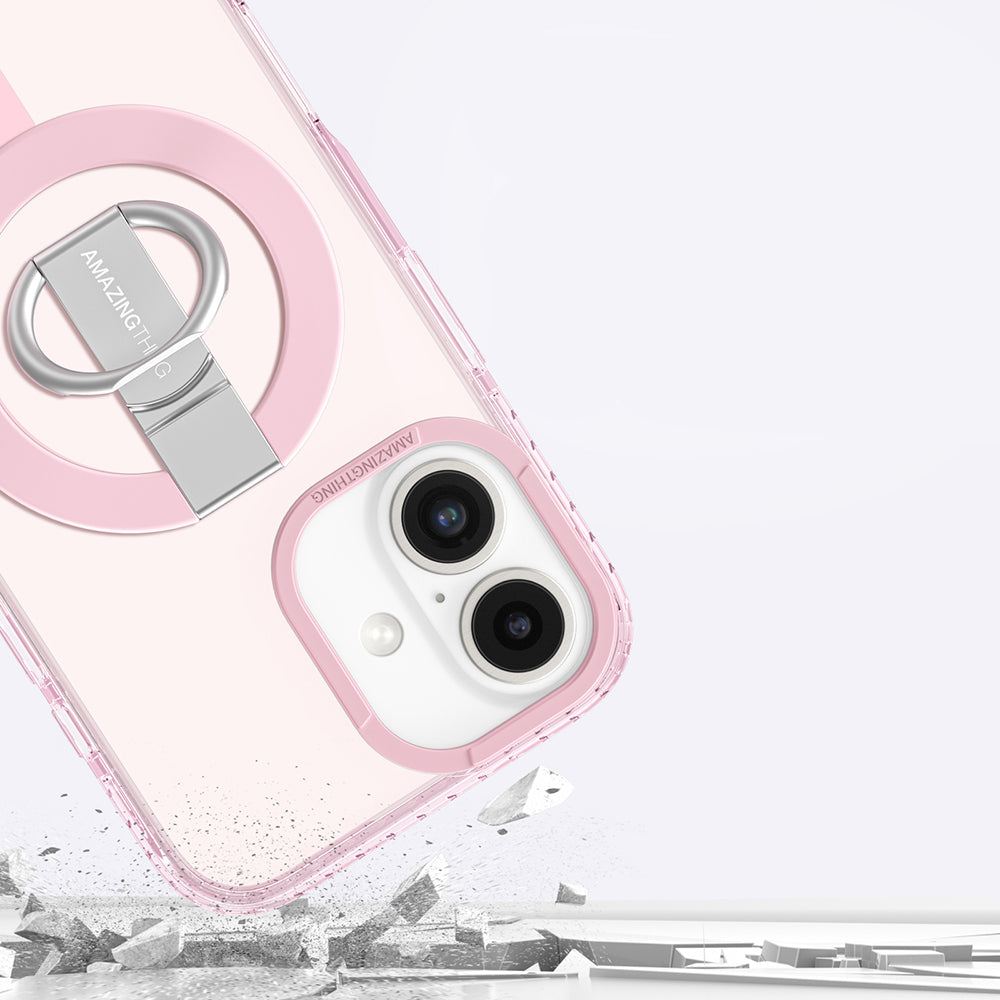 iPhone 16 Kılıf M-safe Şarj Özellikli Yüzük Standlı Amazingthing Titan Pro Serisi Kılıf