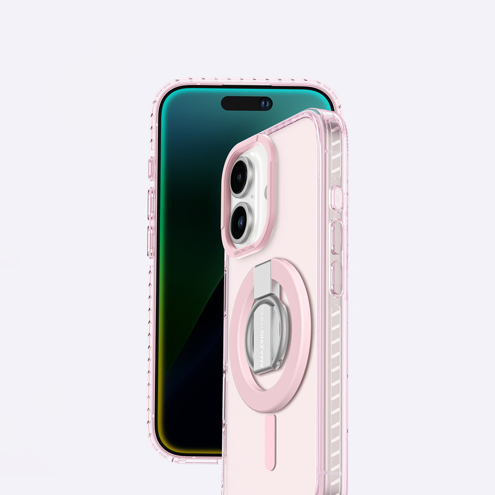 iPhone 16 Kılıf M-safe Şarj Özellikli Yüzük Standlı Amazingthing Titan Pro Serisi Kılıf