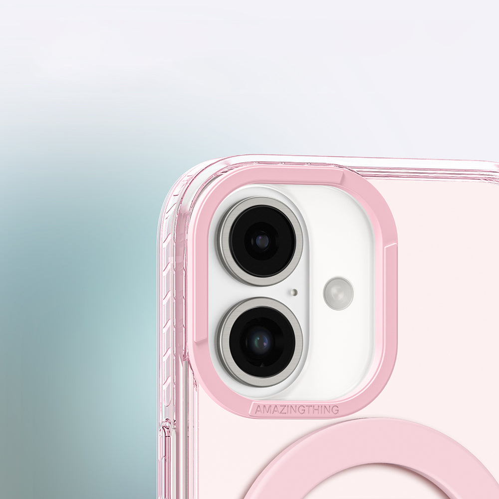 iPhone 16 Kılıf M-safe Şarj Özellikli Yüzük Standlı Amazingthing Titan Pro Serisi Kılıf