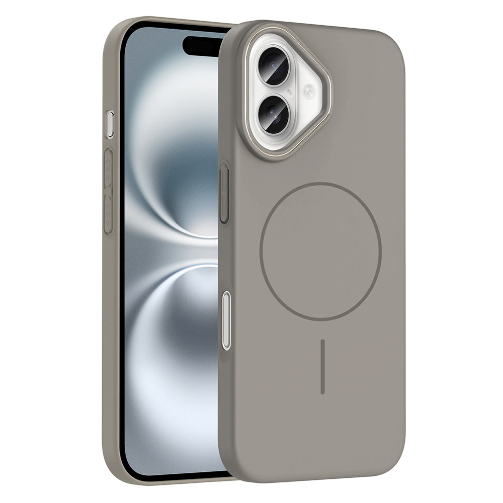 iPhone 16 Kılıf M-safe Şarj Özellikli Zore Ruby Sert Kılıf