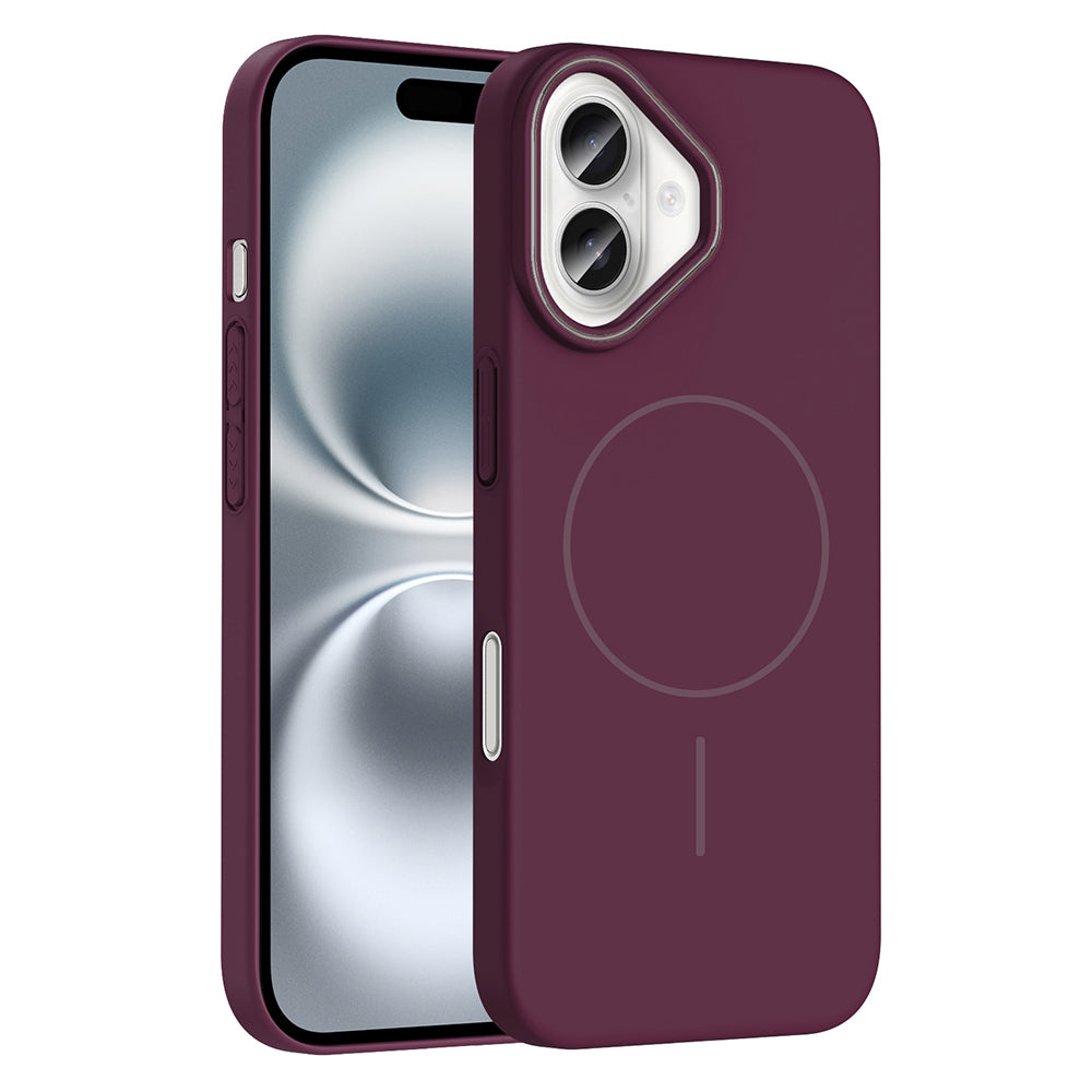 iPhone 16 Kılıf M-safe Şarj Özellikli Zore Ruby Sert Kılıf