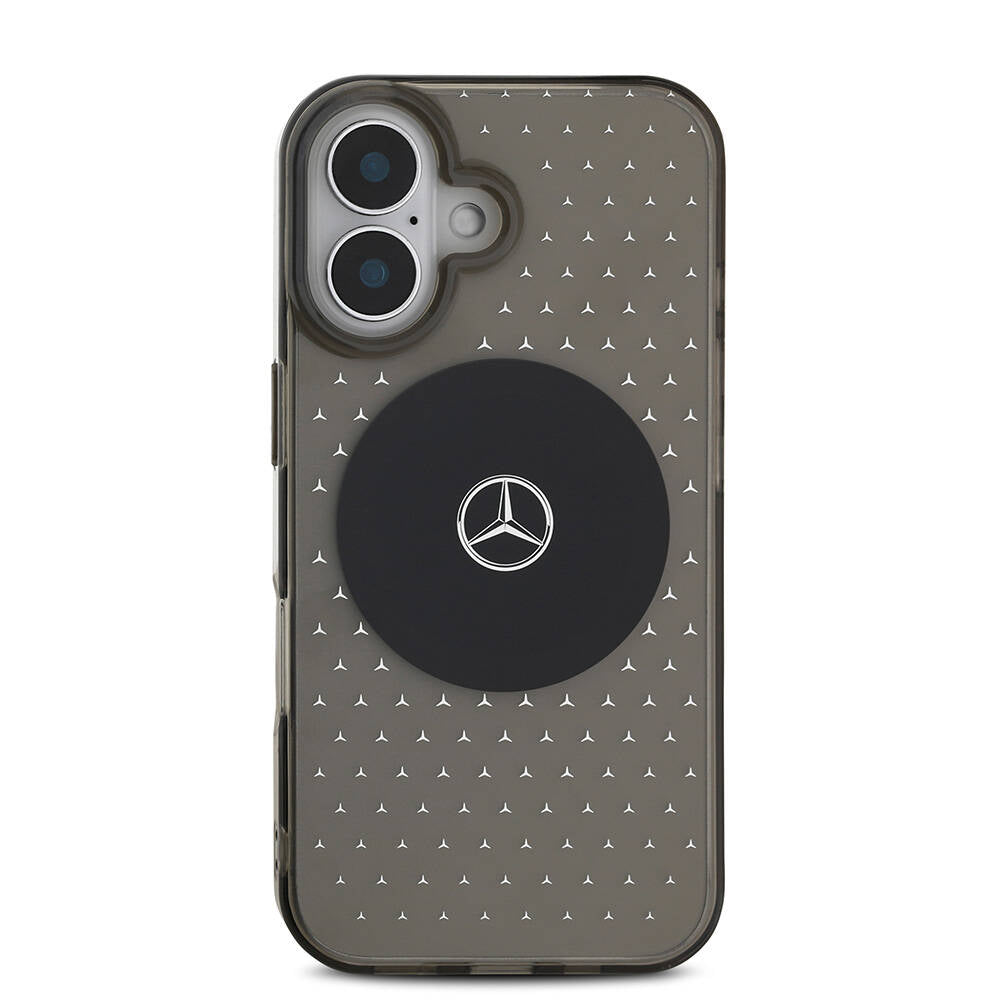 iPhone 16 Kılıf Mercedes Benz Orijinal Lisanslı M-safe Şarj Özellikli Yıldız Desenli Transparan Kılıf