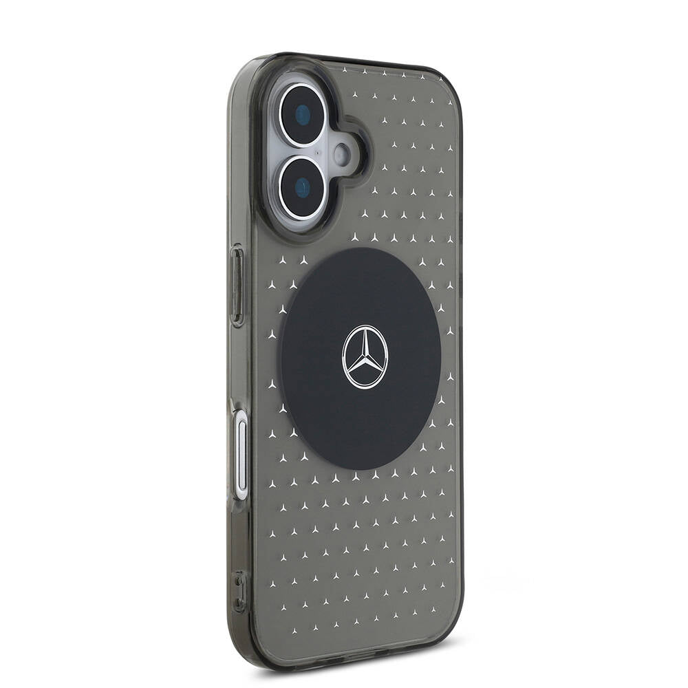 iPhone 16 Kılıf Mercedes Benz Orijinal Lisanslı M-safe Şarj Özellikli Yıldız Desenli Transparan Kılıf