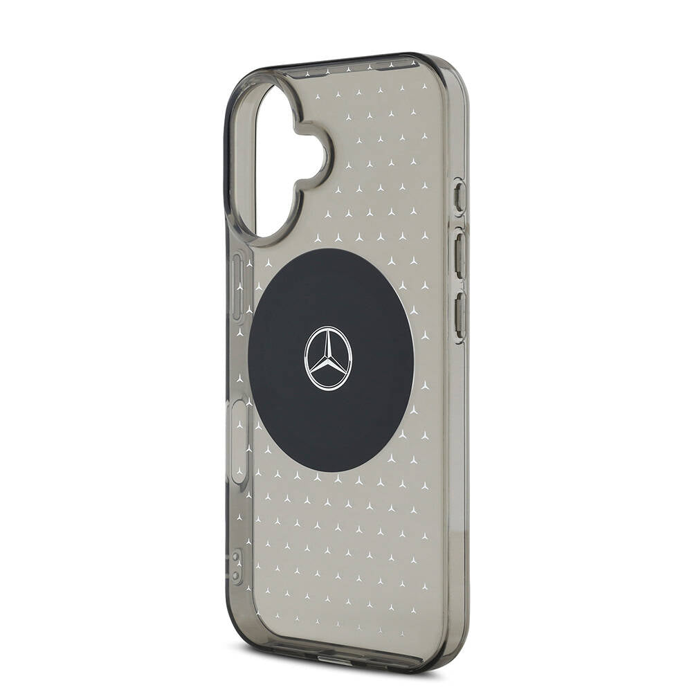 iPhone 16 Kılıf Mercedes Benz Orijinal Lisanslı M-safe Şarj Özellikli Yıldız Desenli Transparan Kılıf