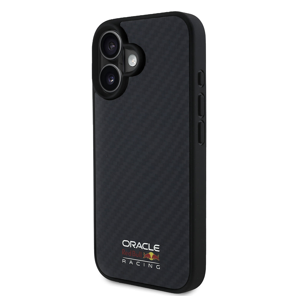 iPhone 16 Kılıf Redbull Orijinal Lisanslı M-safe Şarj Özellikli Karbon Fiber Tasarımlı Parlayan Logolu Kılıf