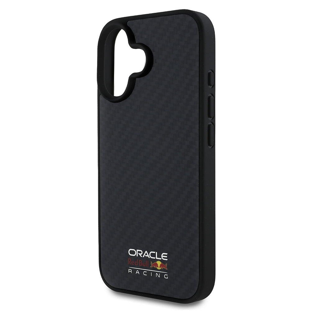 iPhone 16 Kılıf Redbull Orijinal Lisanslı M-safe Şarj Özellikli Karbon Fiber Tasarımlı Parlayan Logolu Kılıf