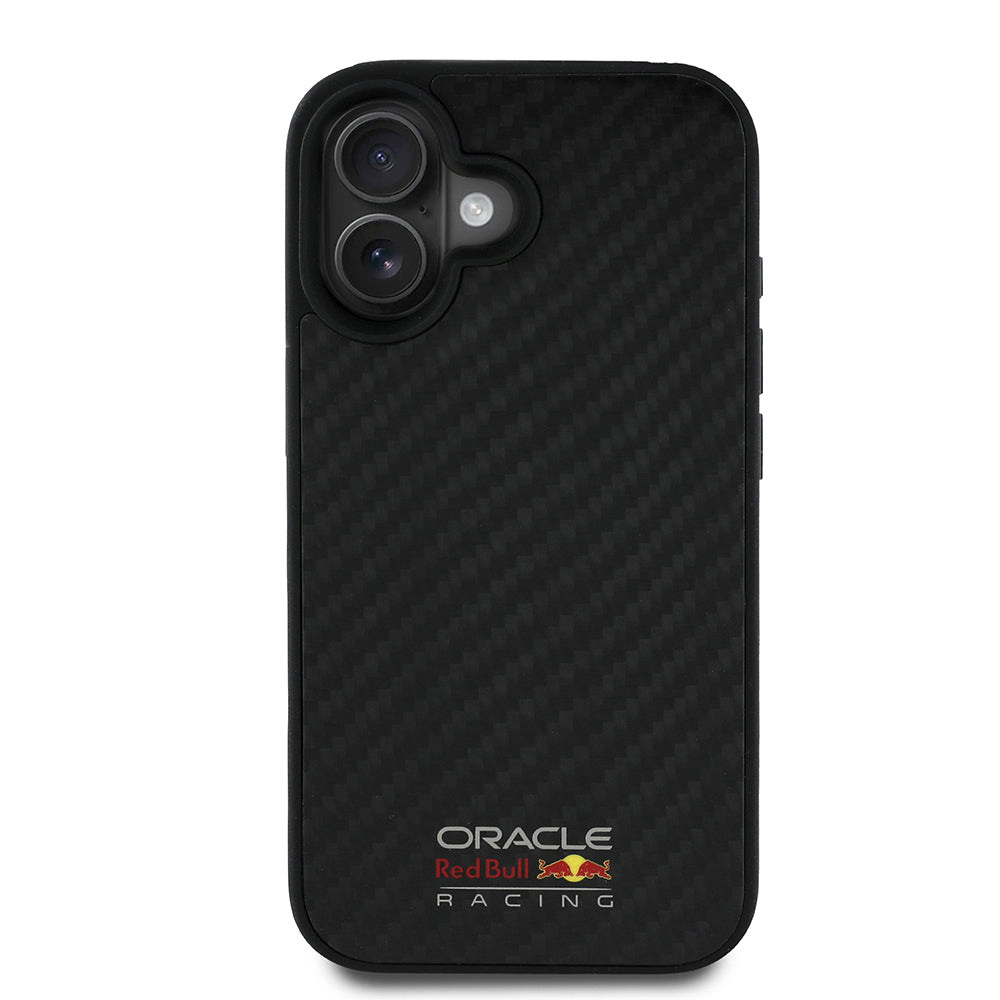 iPhone 16 Kılıf Redbull Orijinal Lisanslı M-safe Şarj Özellikli Karbon Fiber Tasarımlı Parlayan Logolu Kılıf