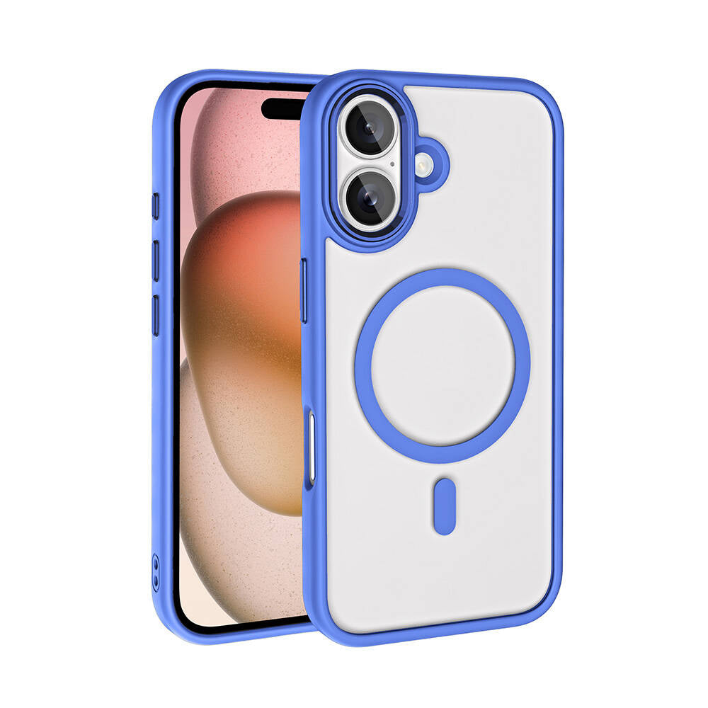 iPhone 16 Kılıf Wireless Şarj Özellikli Zore Krom M-safe Silikon Kılıf