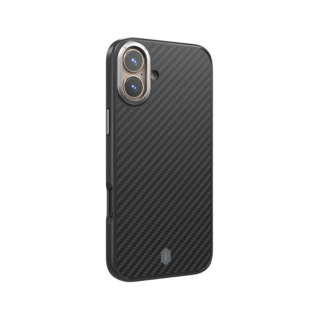 iPhone 16 Kılıf Wiwu DCC-205 M-safe Şarj Özellikli Aramid Fiber Tasarım Kılıf