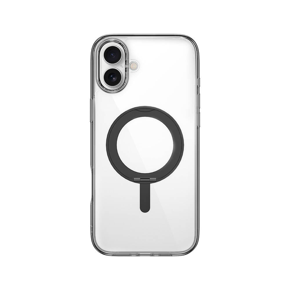 iPhone 16 Kılıf Wiwu MCC-201 iShield Ultra Serisi M-safe Şarj Özellikli Standlı Crystal Sert PC Kılıf