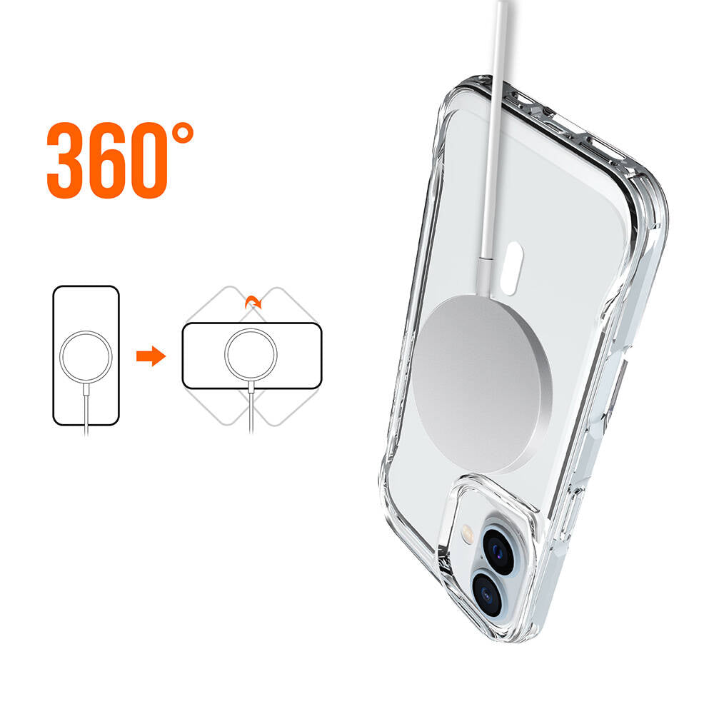 iPhone 16 Kılıf Zore M-safe Şarj Özellikli T-Max M-safe Kılıf