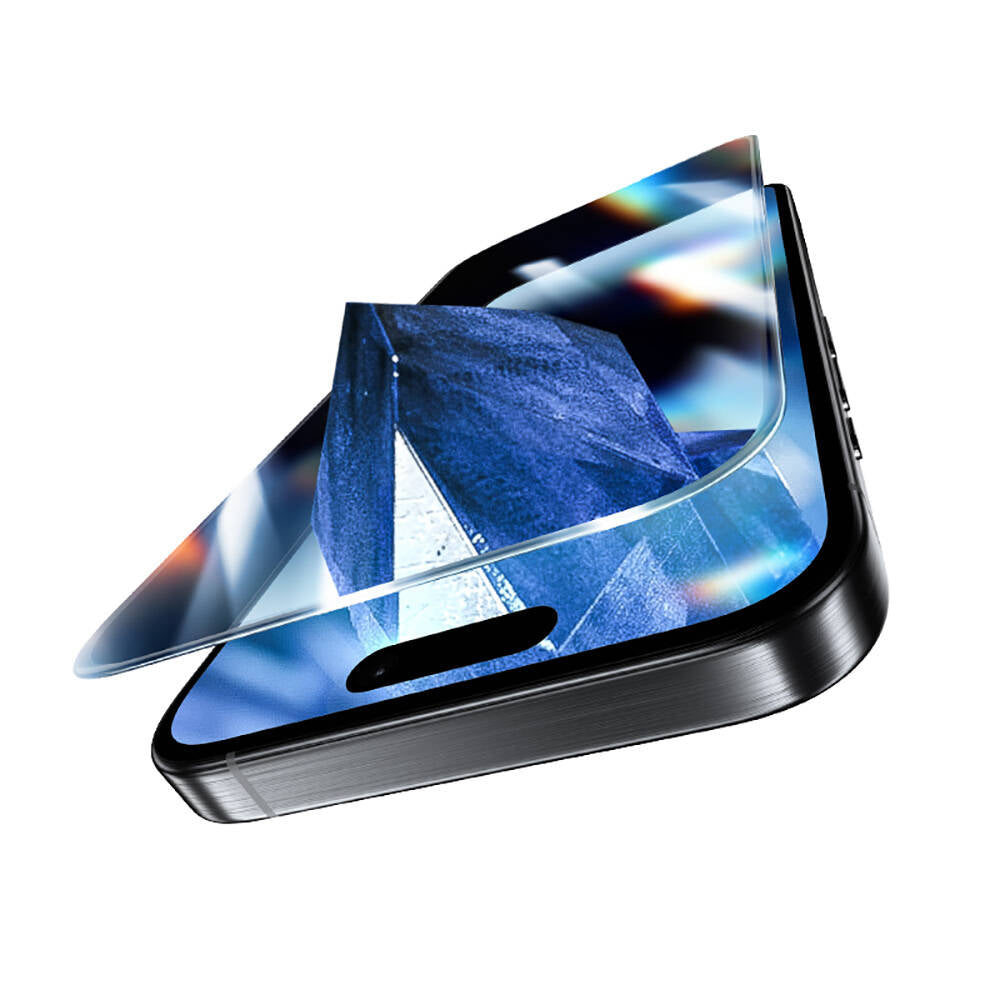 iPhone 16 Plus Benks Glass Warrior Safir Coating 0.3mm Cam Ekran Koruyucu + Kolay Uygulama Aparatı