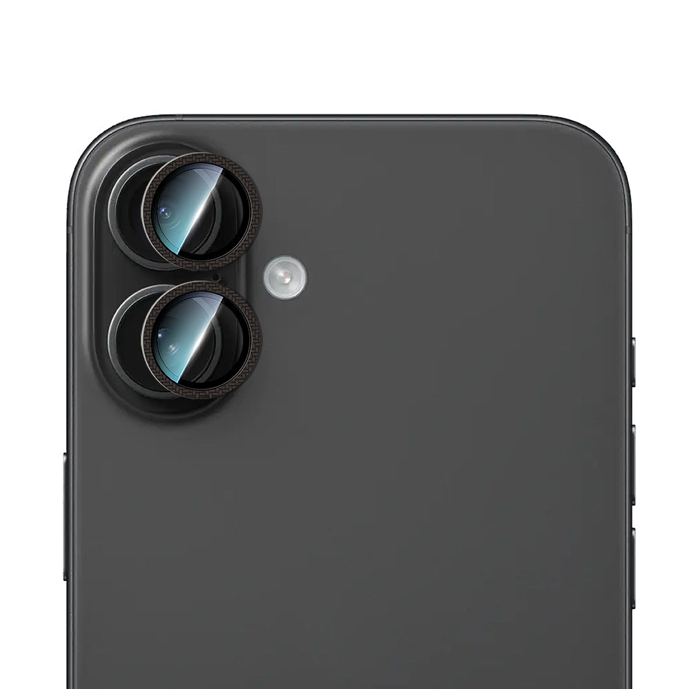 iPhone 16 Plus CaseWorld Karbon Fiber Serisi Anti Reflective Ultra Clear Full Kamera Lens Koruyucu