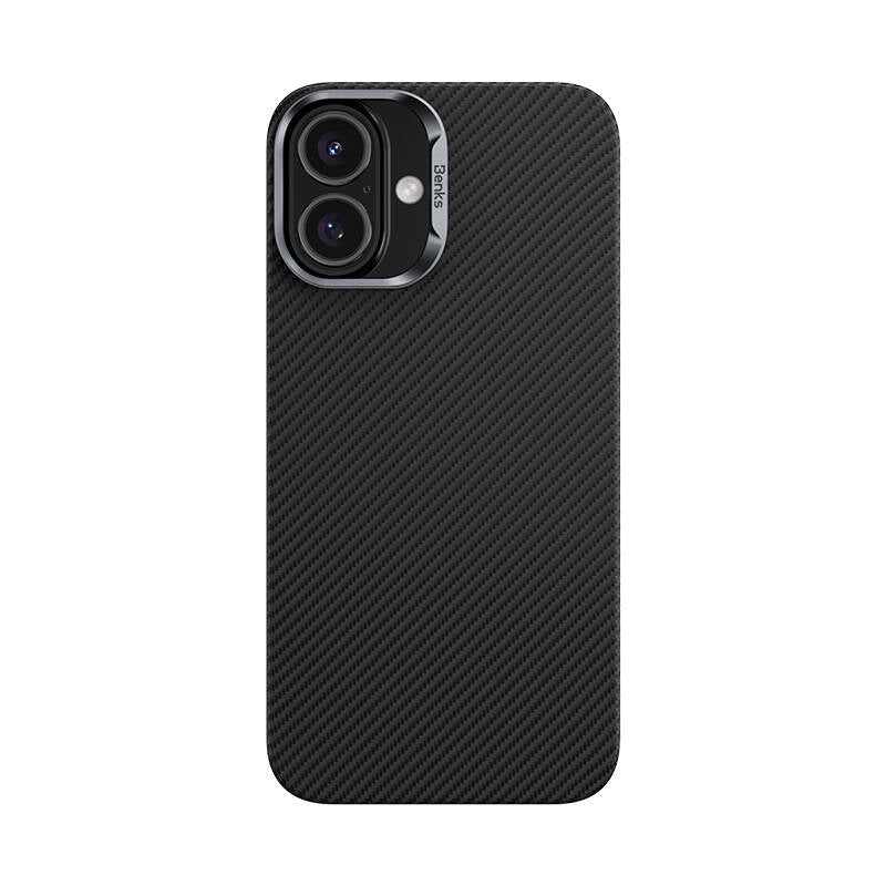 iPhone 16 Plus Kılıf Benks M-safe Şarj Özellikli Magnetik ArmorAir 600D Kevlar Fiber Kılıf