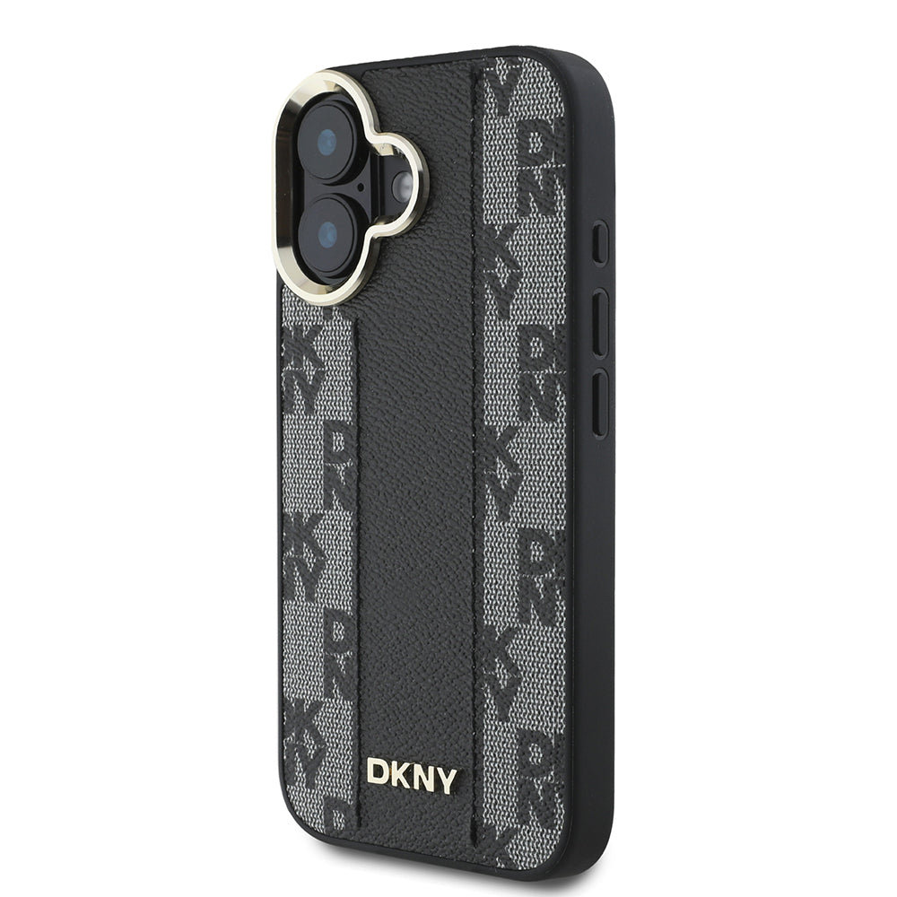 iPhone 16 Plus Kılıf DKNY Orijinal Lisanslı M-safe Şarj Özellikli 3D Yazılı Checkered Pattern Kılıf