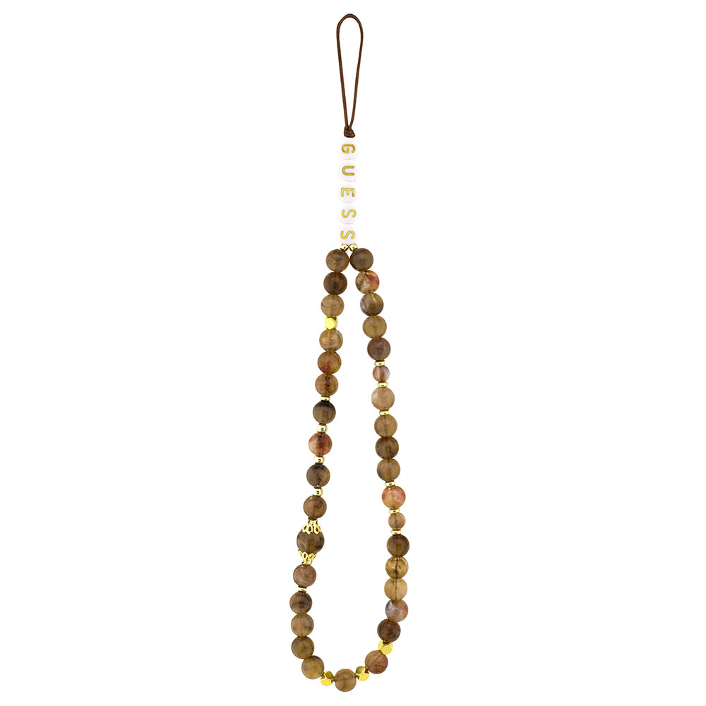 iPhone 16 Plus Kılıf Guess Orijinal Lisanslı M-safe Şarj Özellikli PU Deri Bilek Askı İpli Yazı Logolu Kılıf