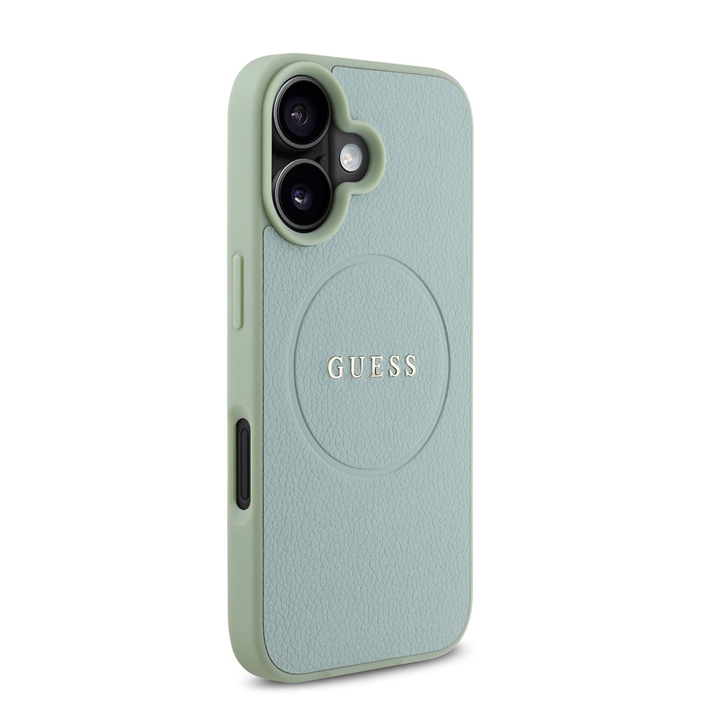 iPhone 16 Plus Kılıf Guess Orijinal Lisanslı M-safe Şarj Özellikli Yazı Logolu Grained Kılıf
