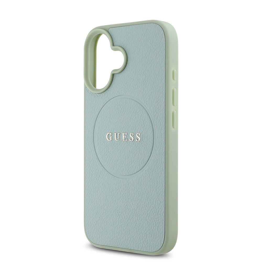 iPhone 16 Plus Kılıf Guess Orijinal Lisanslı M-safe Şarj Özellikli Yazı Logolu Grained Kılıf