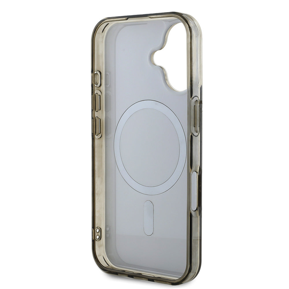 iPhone 16 Plus Kılıf Guess Orijinal Lisanslı M-safe Şarj Özellikli IML Baskılı Klasik Logolu 4G Desenli Kılıf