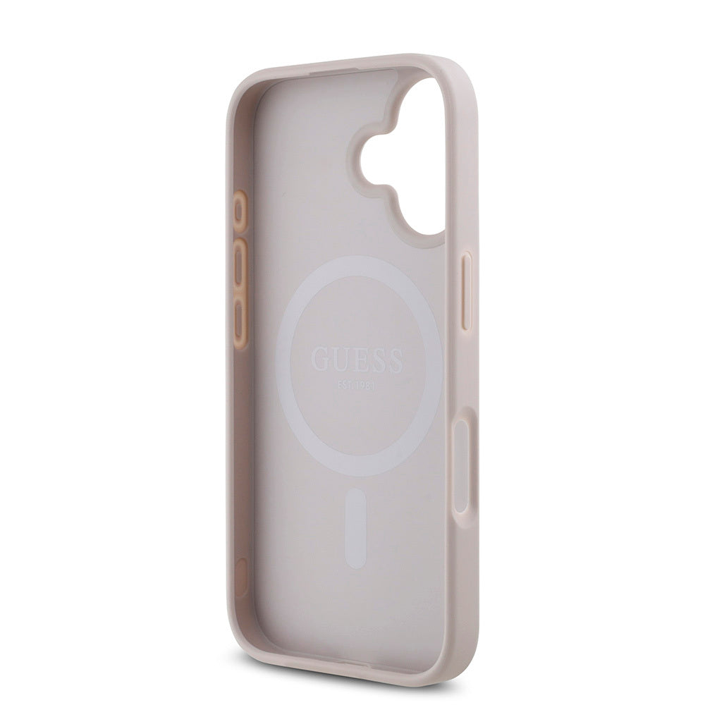 iPhone 16 Plus Kılıf Guess Orijinal Lisanslı M-safe Şarj Özellikli Small 4G Classic Kılıf