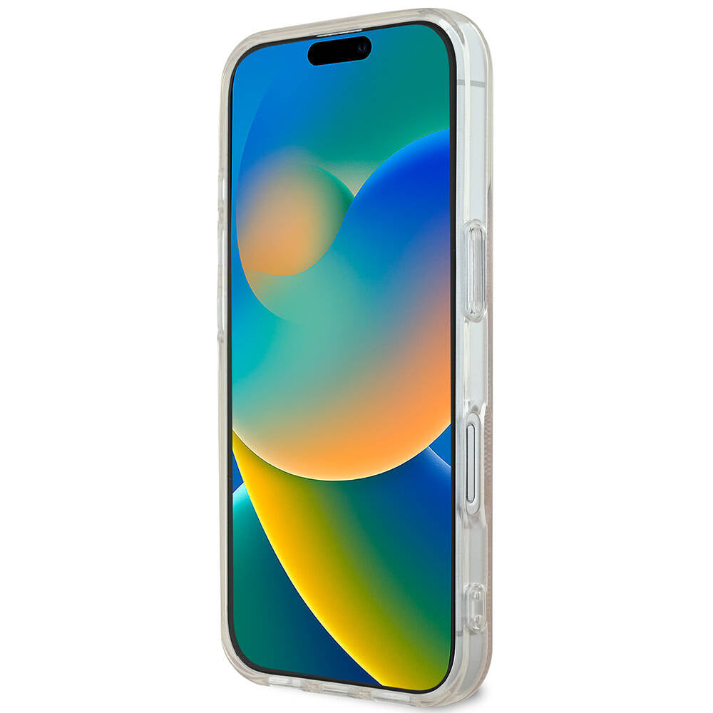iPhone 16 Plus Kılıf Guess Orijinal Lisanslı M-safe Şarj Özellikli Yazı Logolu 4G Desenli Kılıf