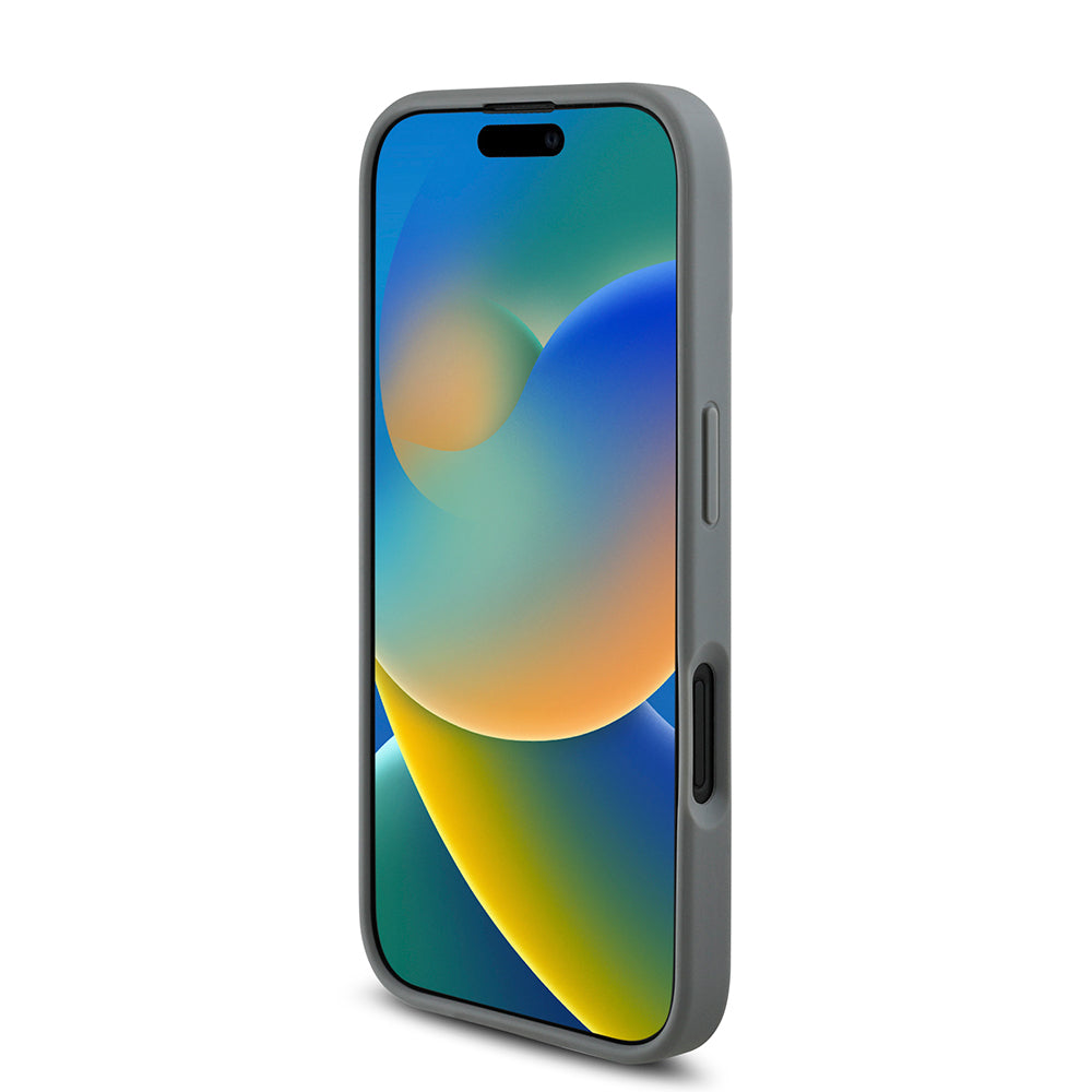 iPhone 16 Plus Kılıf Guess Orijinal Lisanslı Taşlı Arka Yüzey Üçgen Logolu Kılıf